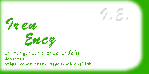 iren encz business card